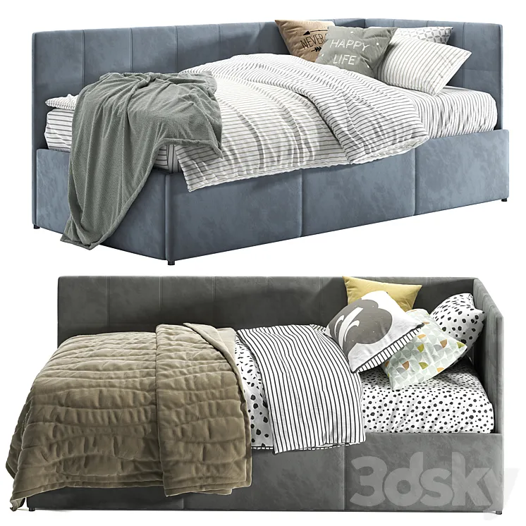 Bon corner bed 3D Model Free