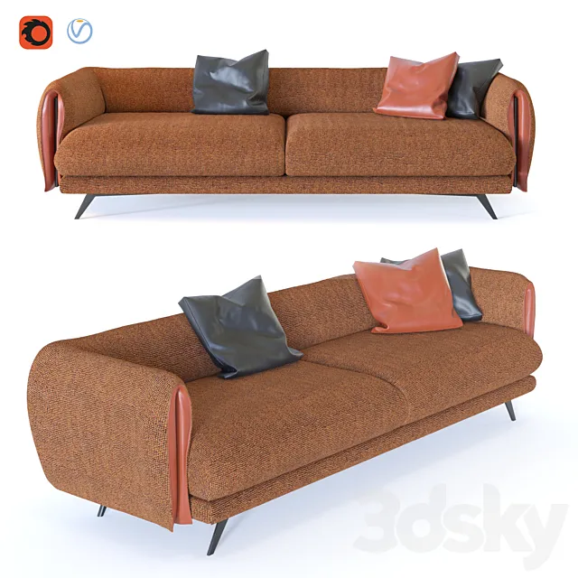 Bonaldo _ Saddle 2 seats 3D Model