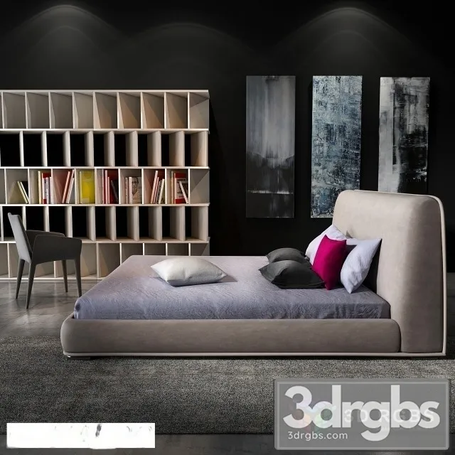 Bonaldo Amos Alto Bed 3D Model Free