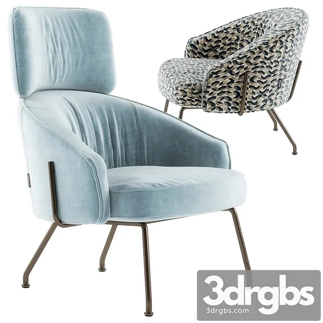 Bonaldo Bahia Armchairs 3D Model Free