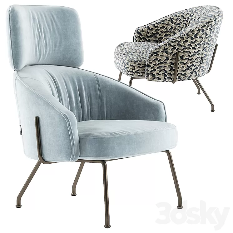 Bonaldo bahia armchairs 3D Model