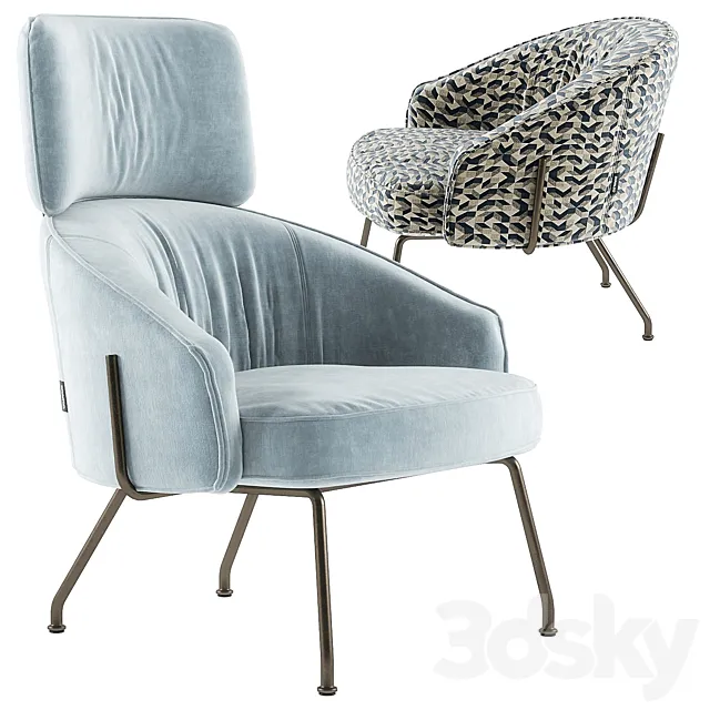 Bonaldo bahia armchairs 3DModel