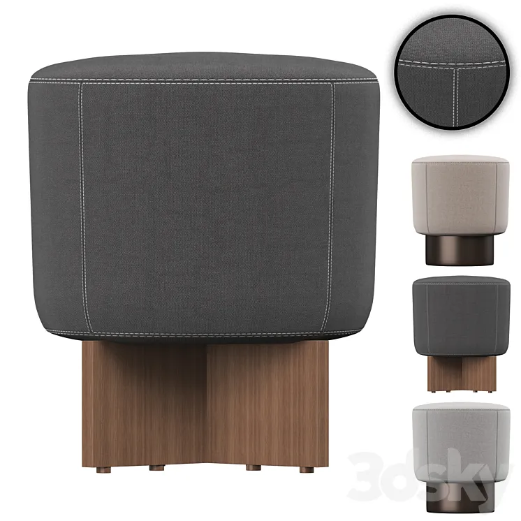 Bonaldo BELT & CROSS pouf 3D Model Free