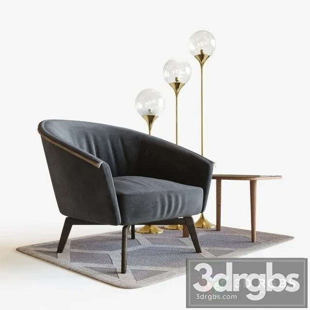 Bonaldo Bruno Armchair 3D Model Free