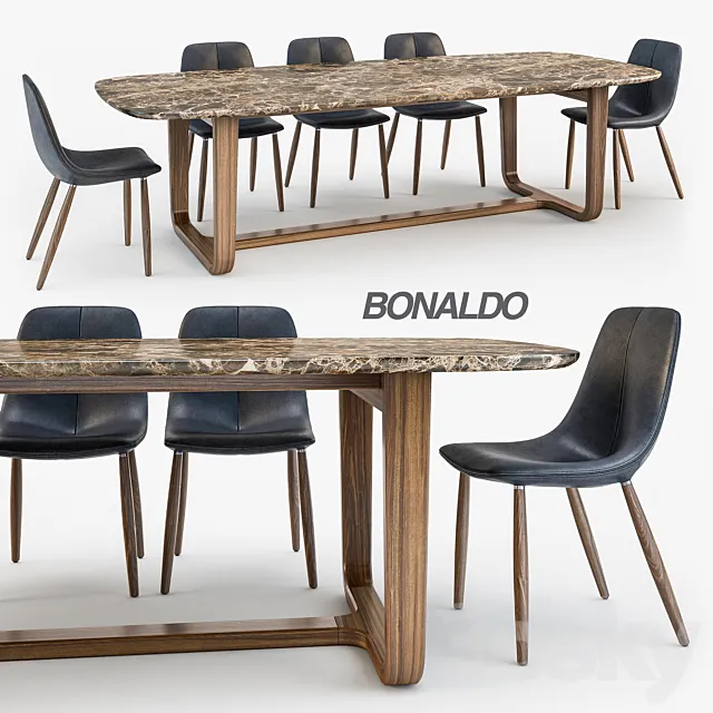 Bonaldo By chair Medley table 3DModel