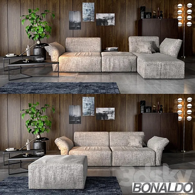 Bonaldo Cortina sofa 3D Model