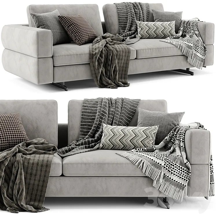 Bonaldo Ever More 2 Seats Sofa 3D Model Free