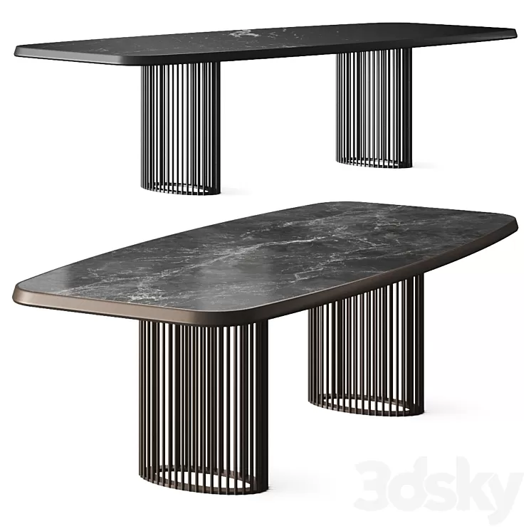 Bonaldo Luna Bianca Dining Tables 3D Model Free