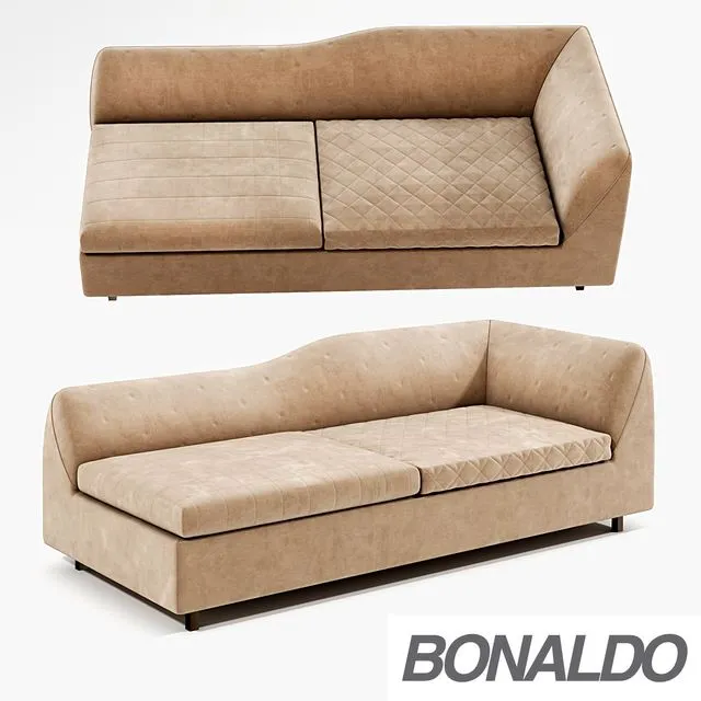 Bonaldo Sinua sofa Angolare 210 alto basso 3D Model