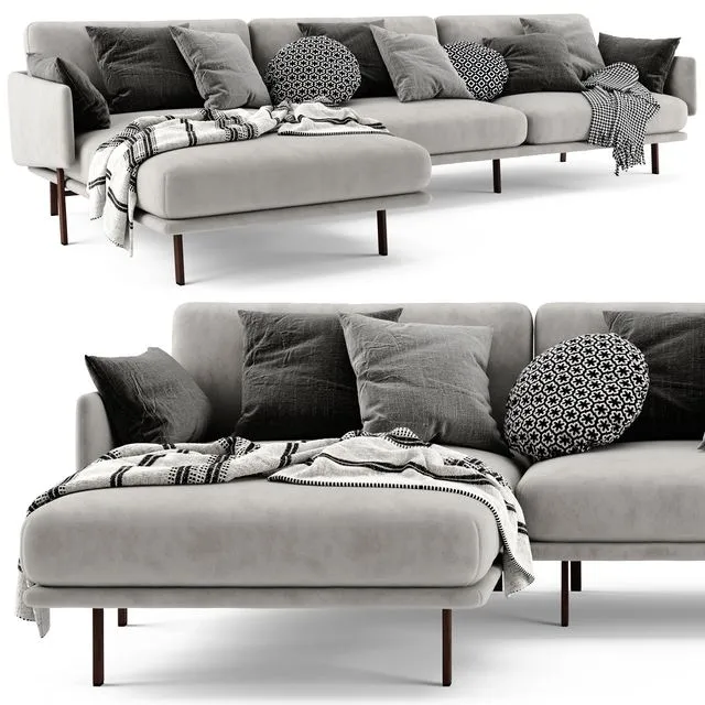 Bonaldo Structure Chaise Longue Sofa 3D Model