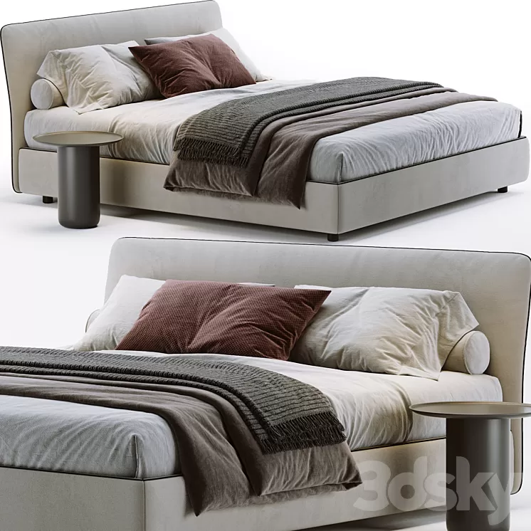 Bonaldo tonight bed 3D Model Free