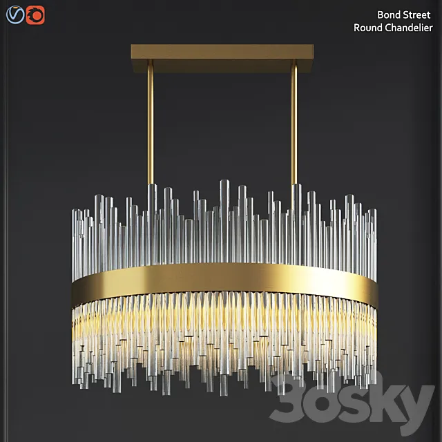 Bond Street Round Chandelier 3D Model