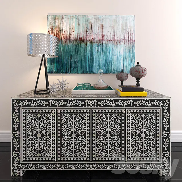 bone inlay console 3DModel