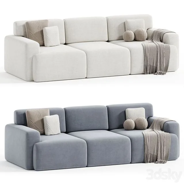 Bonent Sofa Velvet Eclipse 3D Model