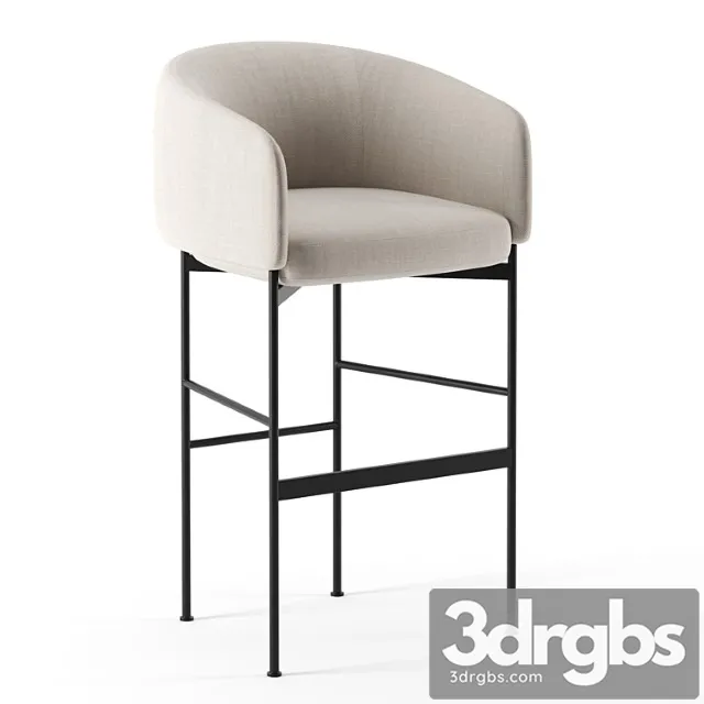 Bonnet Bar Chair By Adea 3D Model Free