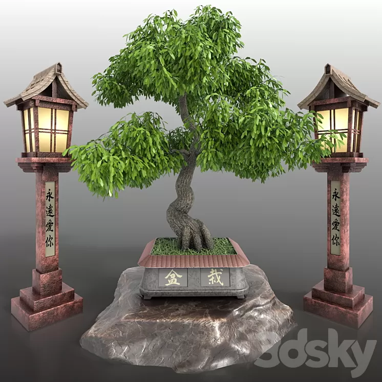 Bonsai 3 - foliage 3D Model