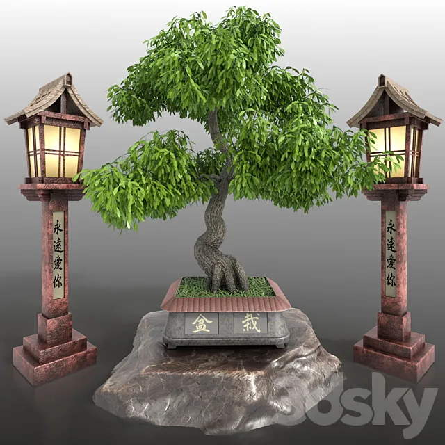 Bonsai 3 - foliage 3DModel
