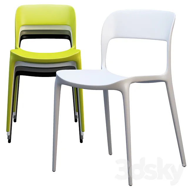 Bontempi Gipsy Dining Chair 3D Model