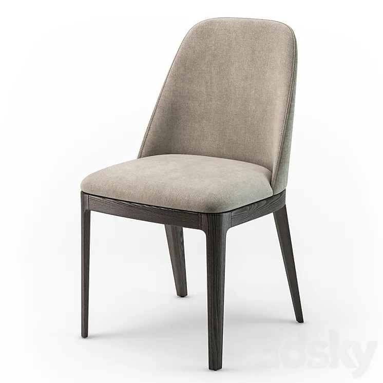 Bontempi Margot wood chair 3D Model Free