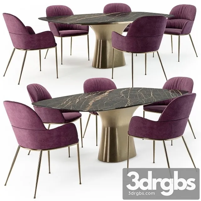 Bontempi Podium Table Queen Metal Armchair 3D Model Free