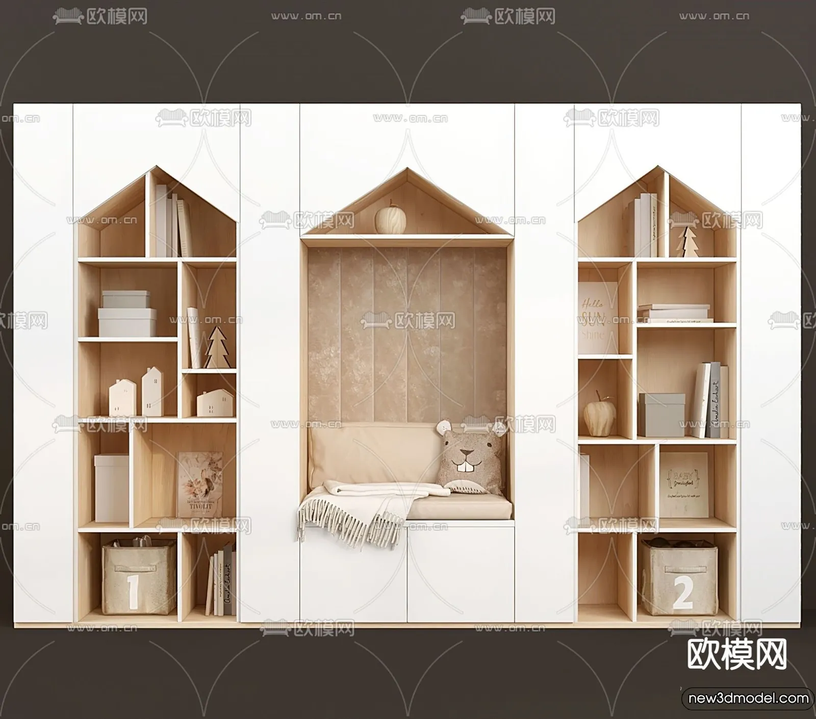 Book Case 3D Furniture Models - Interior 3D Model - 002