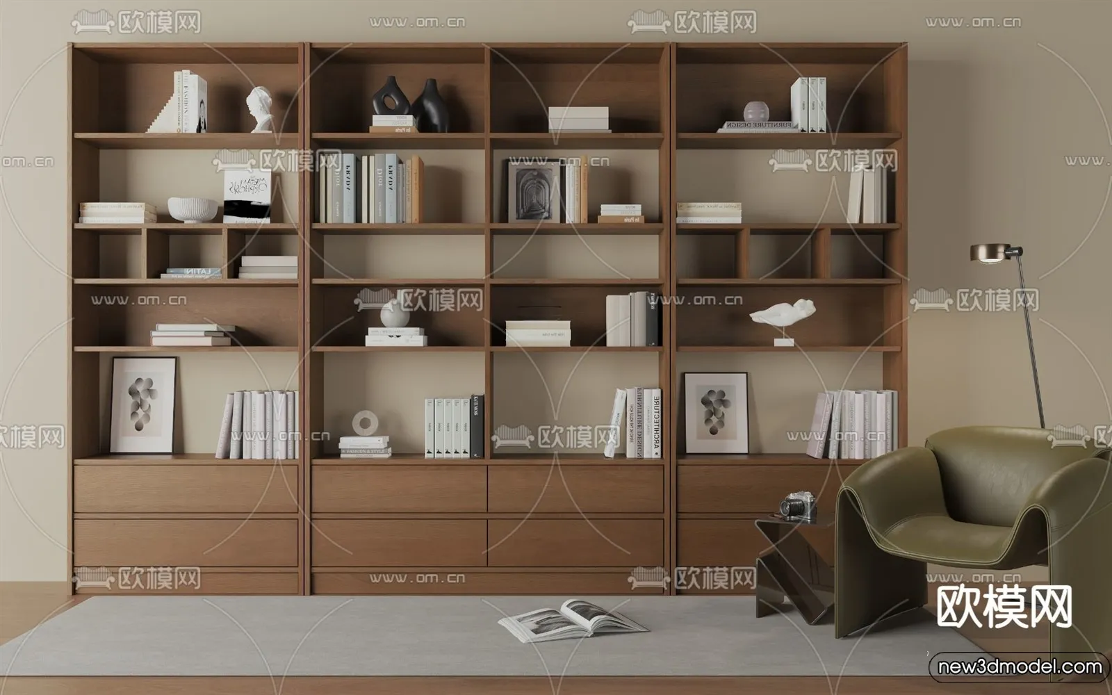 Book Case 3D Furniture Models - Interior 3D Model - 005