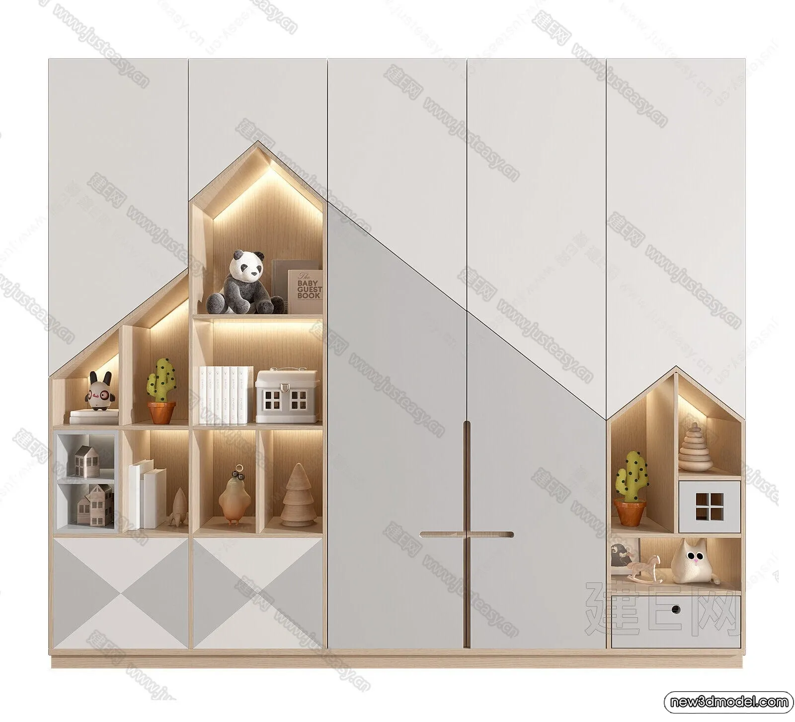 Book Case 3D Furniture Models - Interior 3D Model - 008