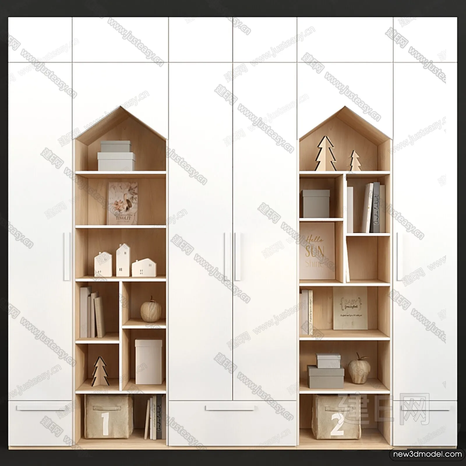 Book Case 3D Furniture Models - Interior 3D Model - 009
