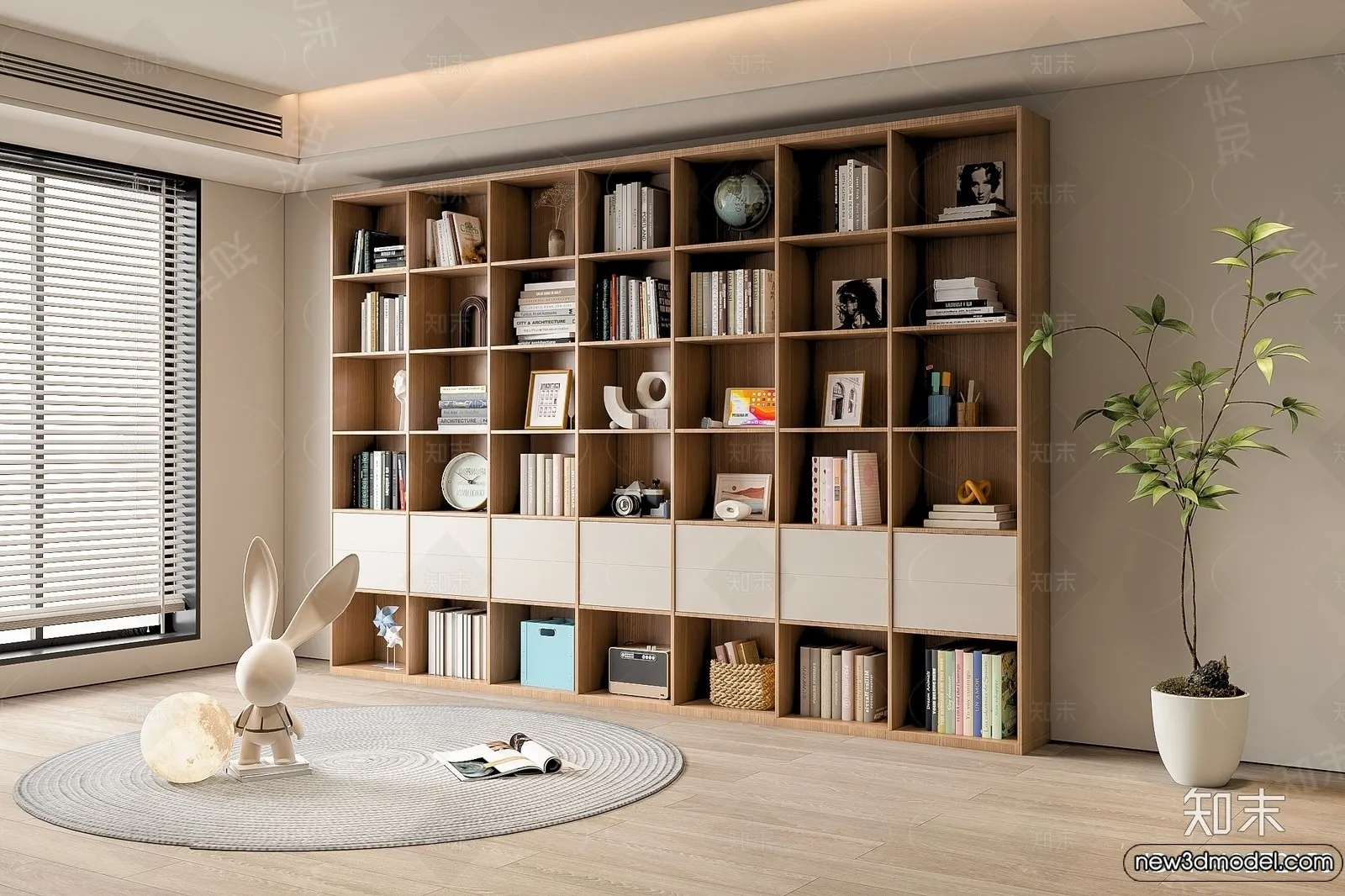 Book Case 3D Furniture Models - Interior 3D Model - 016