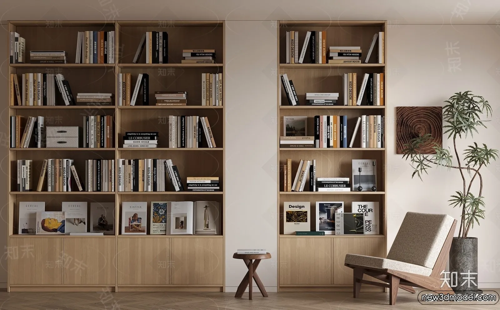 Book Case 3D Furniture Models - Interior 3D Model - 018