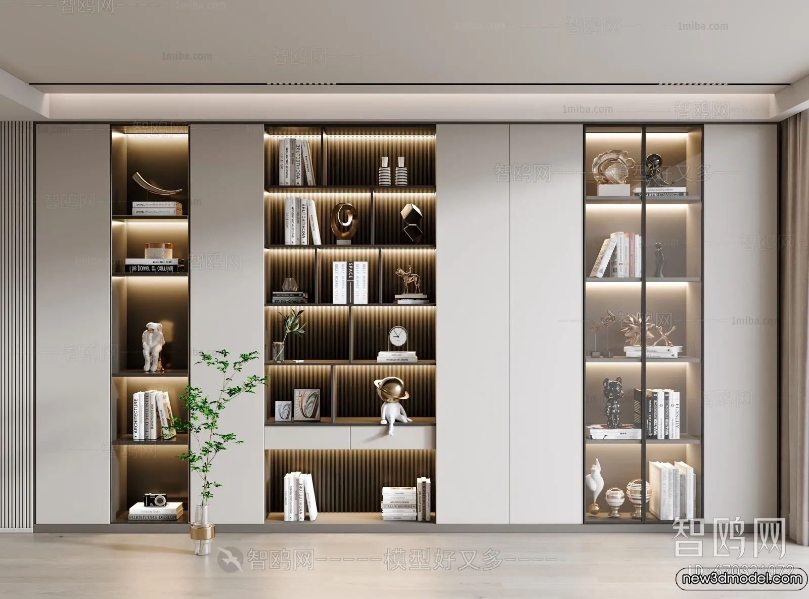 Book Case 3D Furniture Models - Interior 3D Model - 020