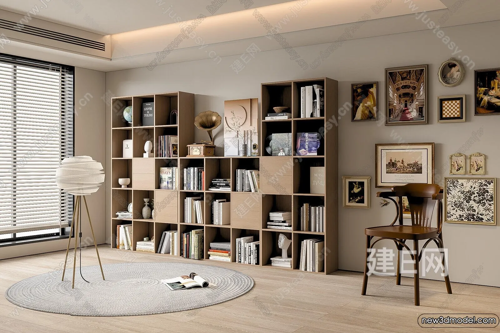 Book Case 3D Furniture Models - Interior 3D Model - 021