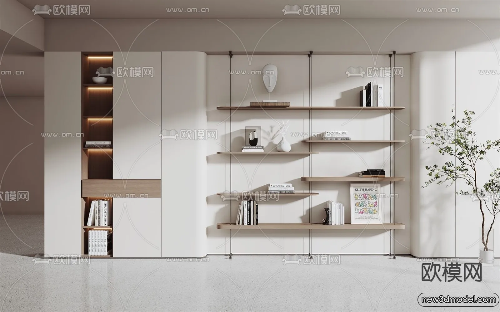 Book Case 3D Furniture Models - Interior 3D Model - 023