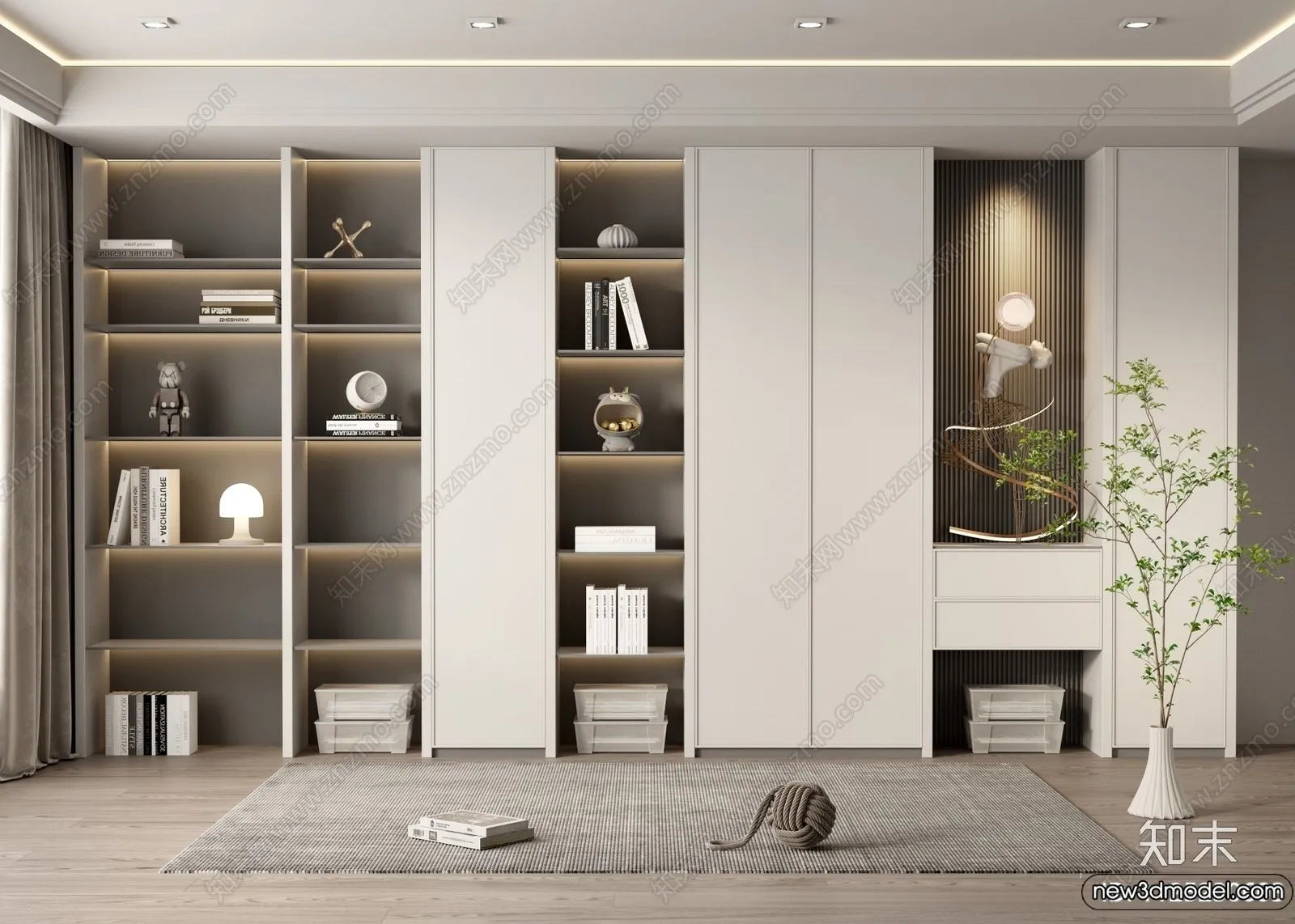 Book Case 3D Furniture Models - Interior 3D Model - 024