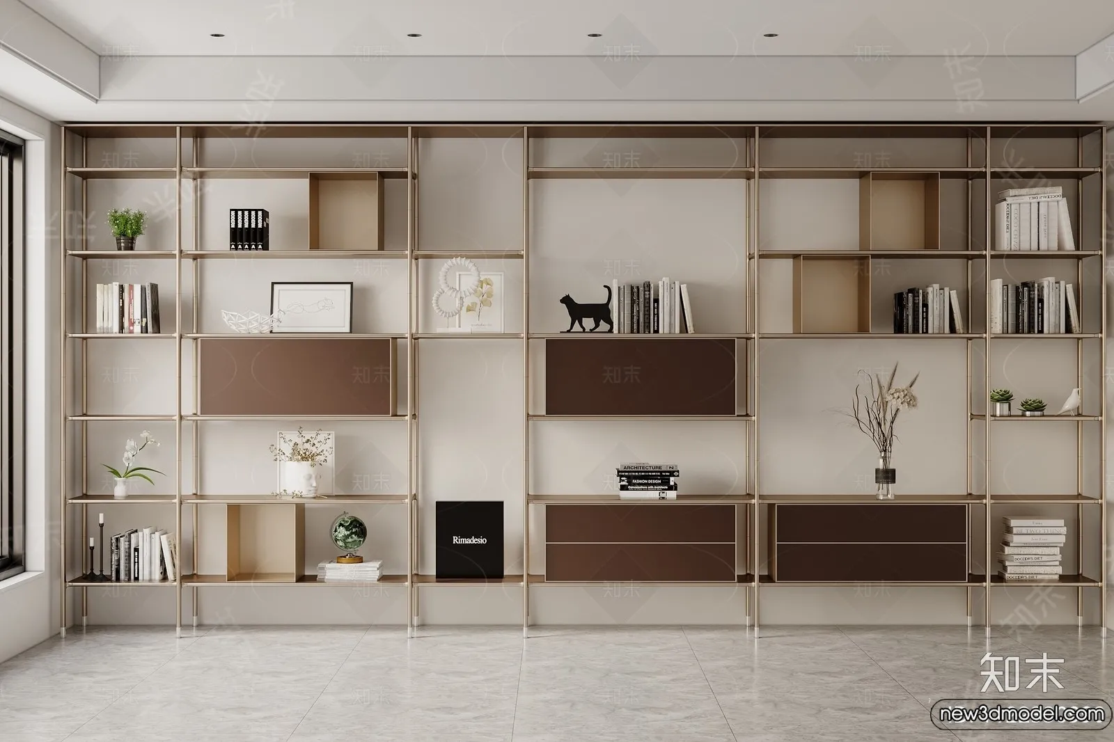 Book Case 3D Furniture Models - Interior 3D Model - 027