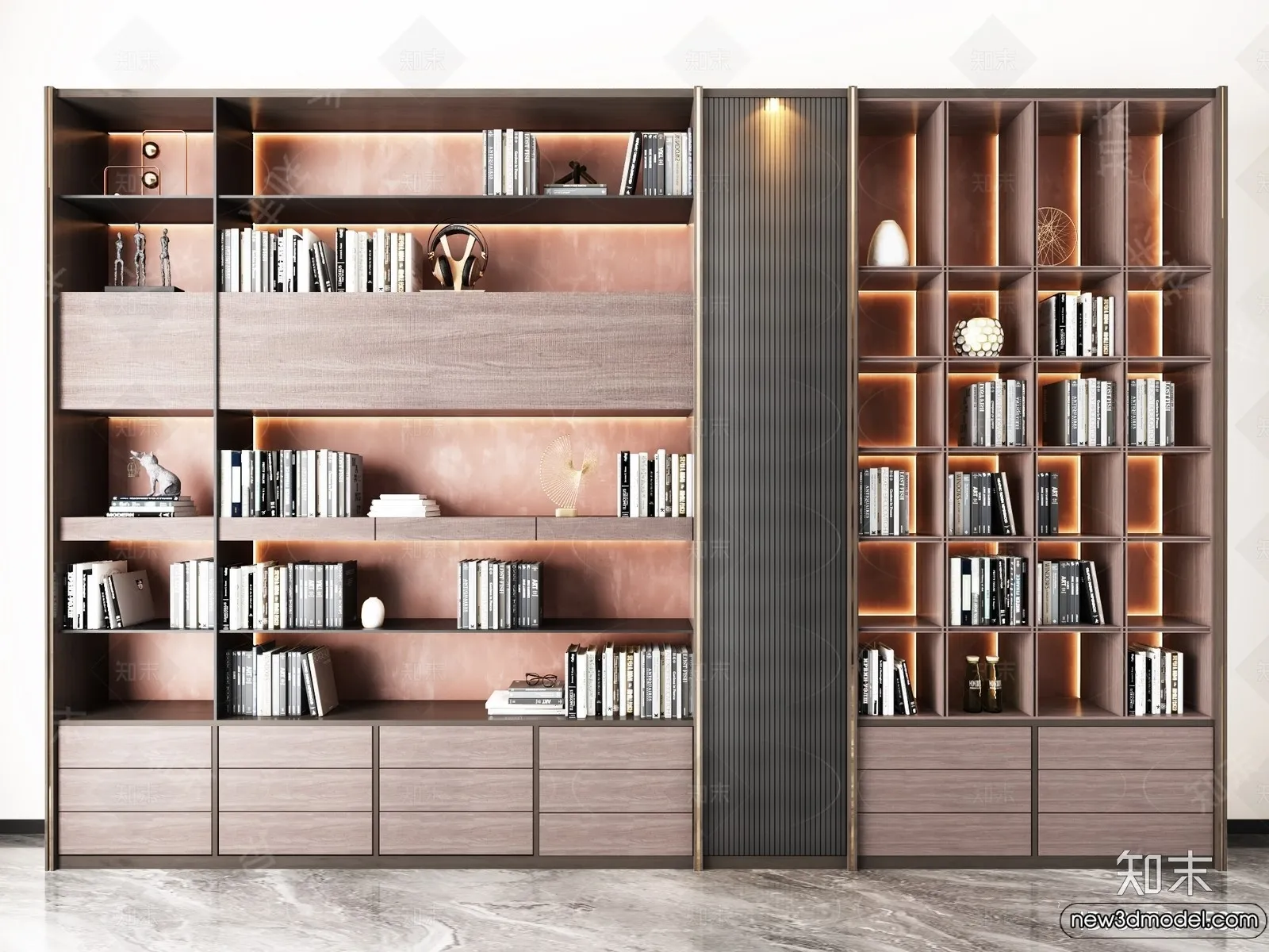 Book Case 3D Furniture Models - Interior 3D Model - 028