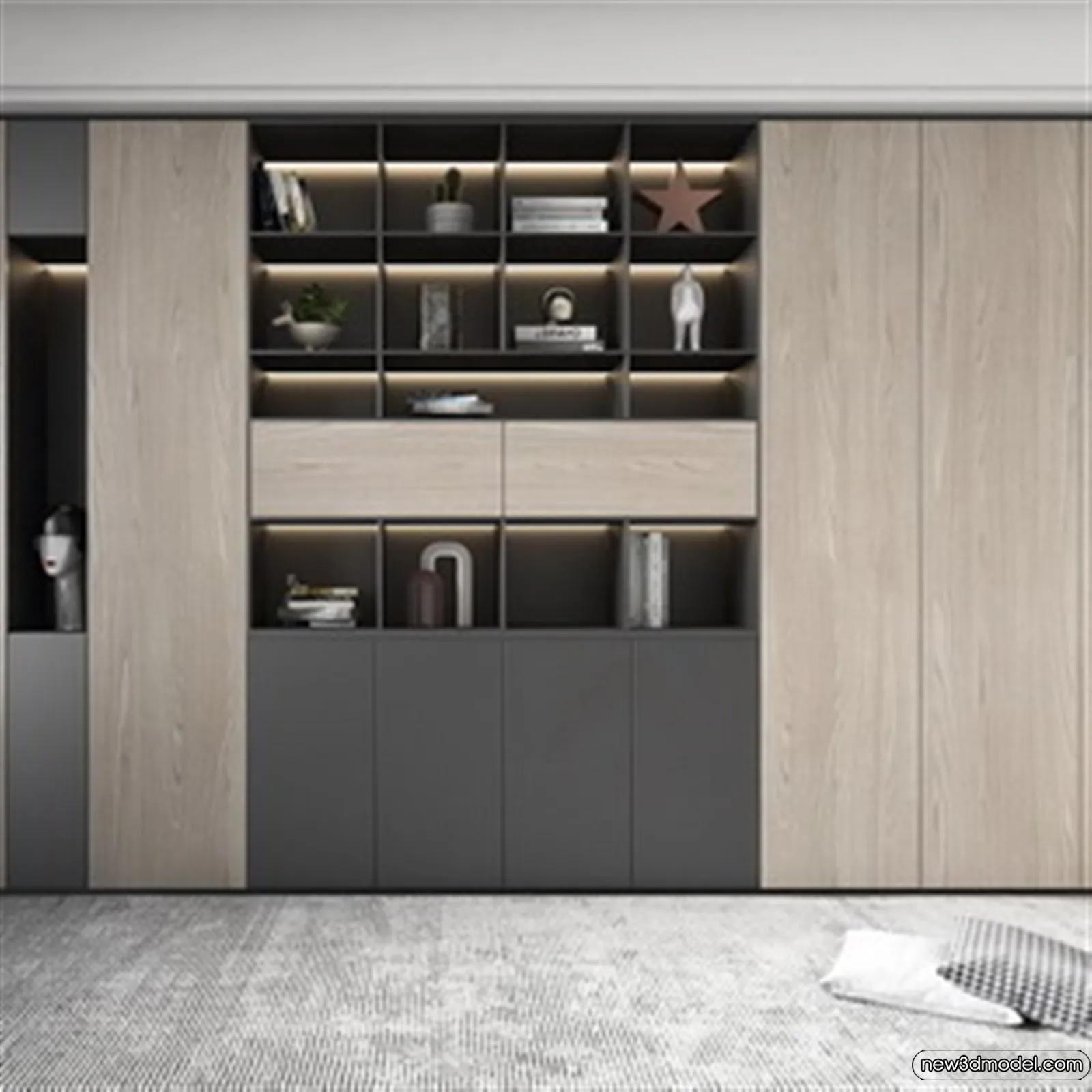 Book Case 3D Furniture Models - Interior 3D Model - 034