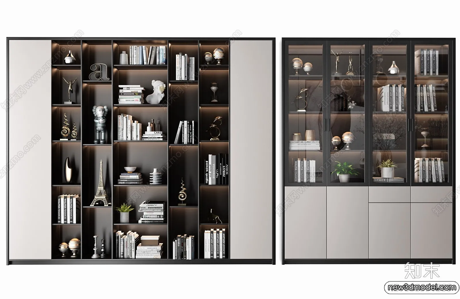 Book Case 3D Furniture Models - Interior 3D Model - 039