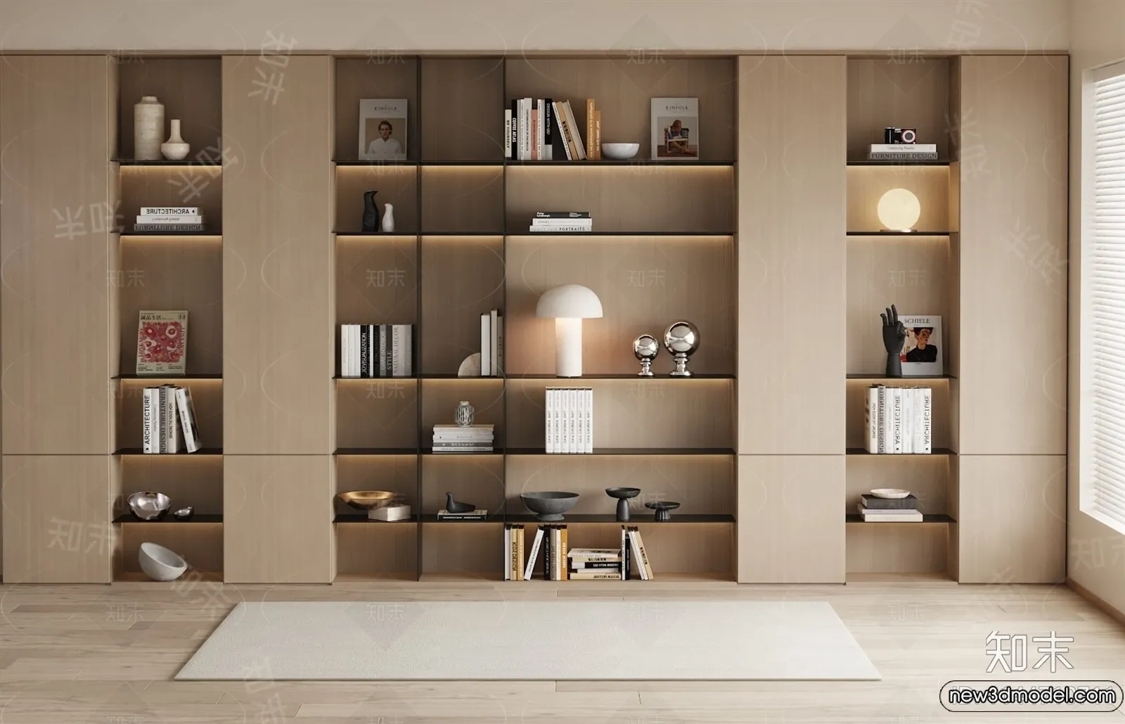Book Case 3D Furniture Models - Interior 3D Model - 040