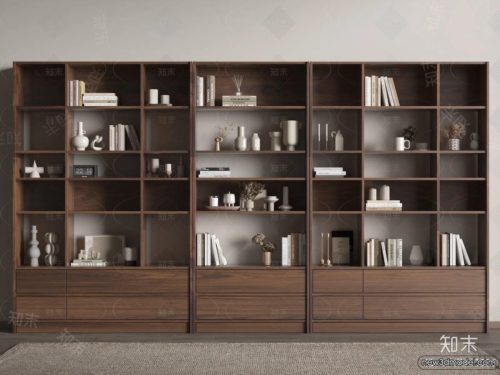 Book Case 3D Furniture Models - Interior 3D Model - 041