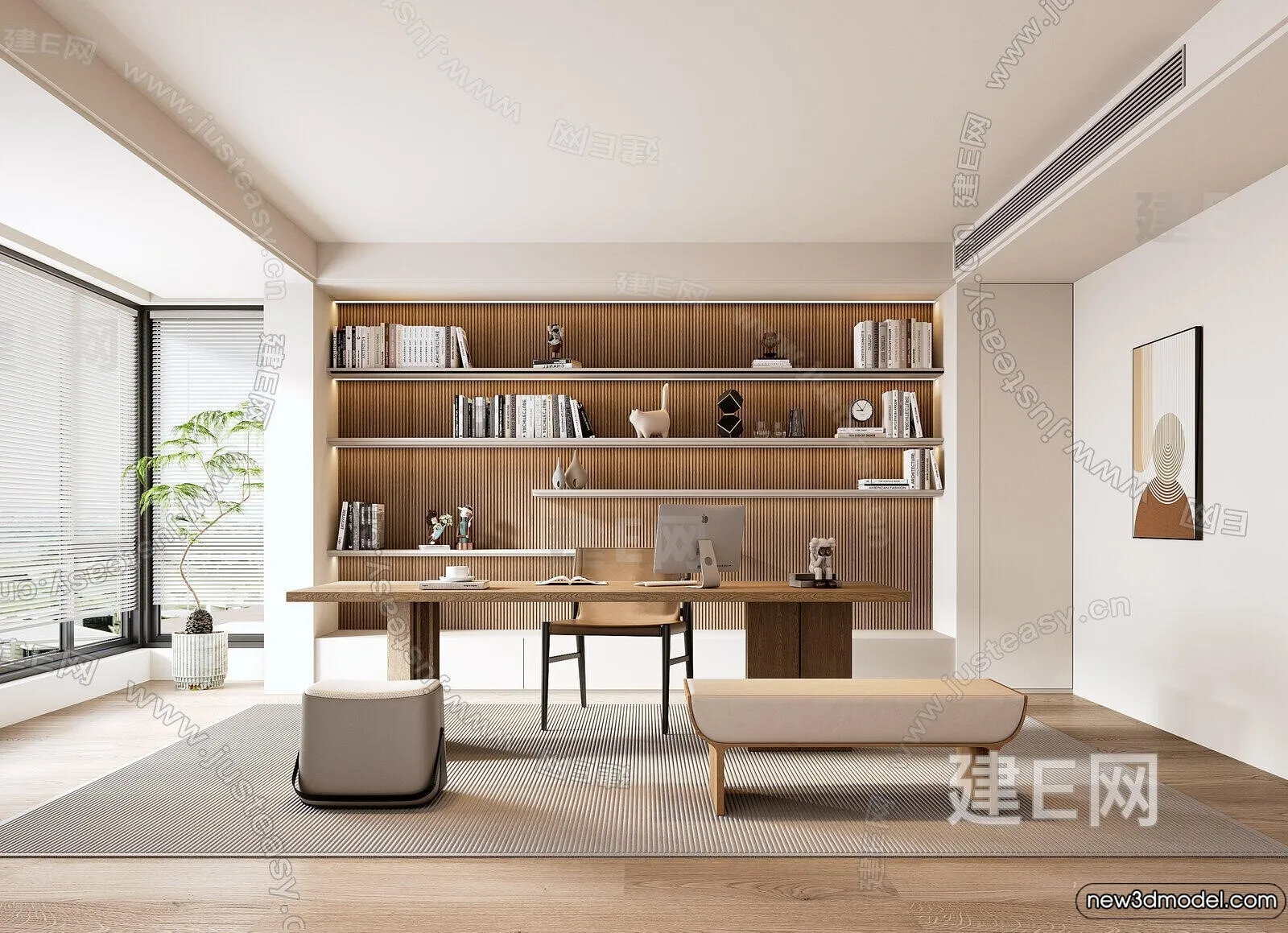 Book Case 3D Furniture Models - Interior 3D Model - 043