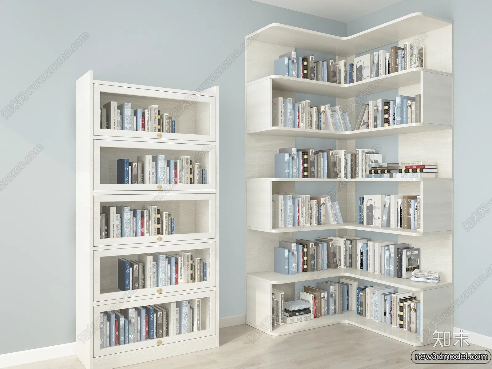 Book Case 3D Furniture Models - Interior 3D Model - 047