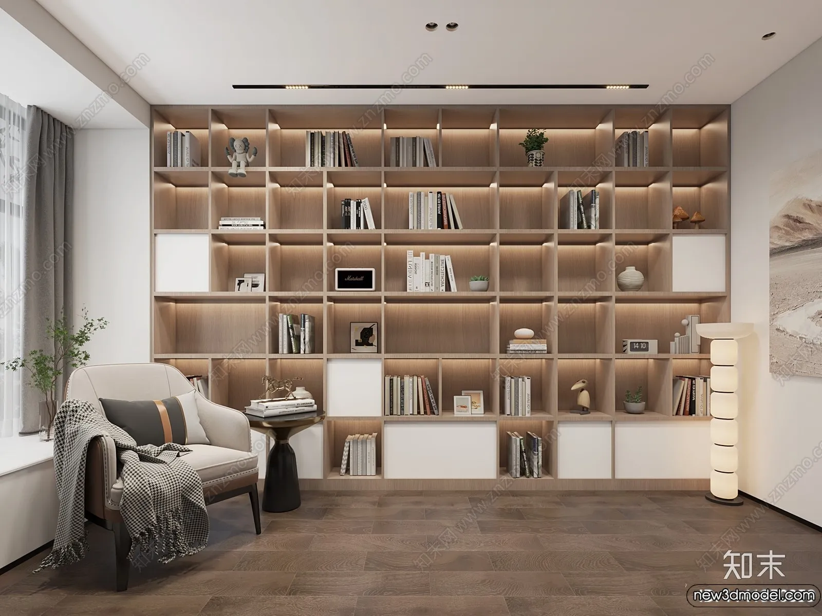 Book Case 3D Furniture Models - Interior 3D Model - 048