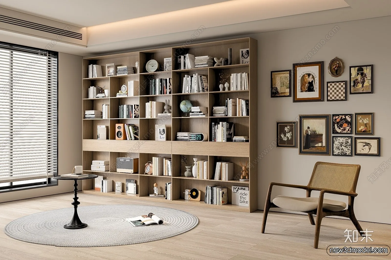 Book Case 3D Furniture Models - Interior 3D Model - 051