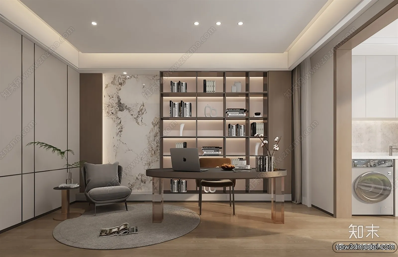 Book Case 3D Furniture Models - Interior 3D Model - 052