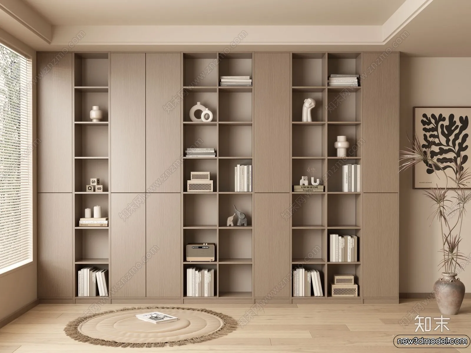 Book Case 3D Furniture Models - Interior 3D Model - 053