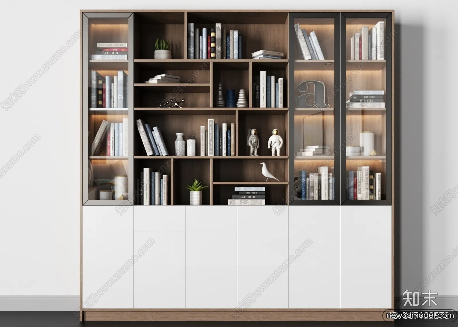 Book Case 3D Furniture Models - Interior 3D Model - 055