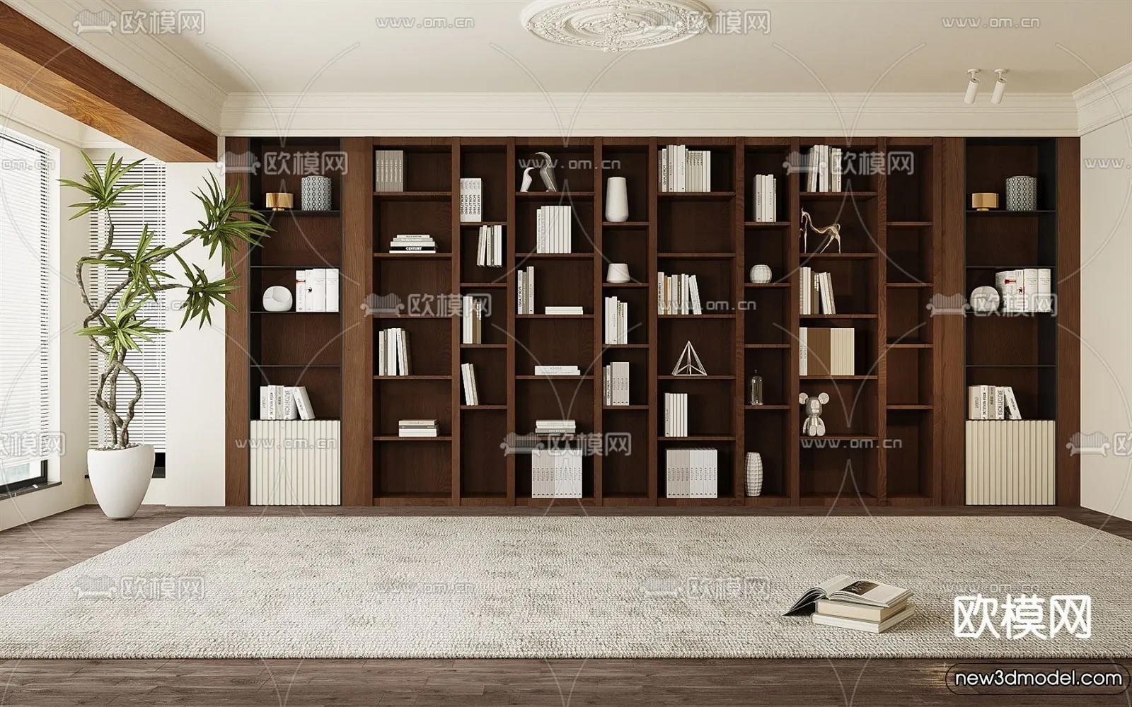 Book Case 3D Furniture Models - Interior 3D Model - 056