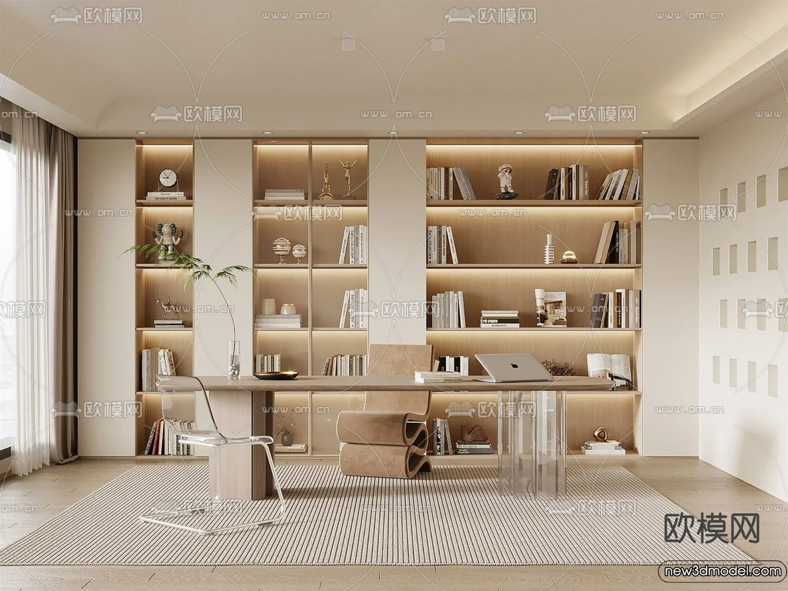 Book Case 3D Furniture Models - Interior 3D Model - 058