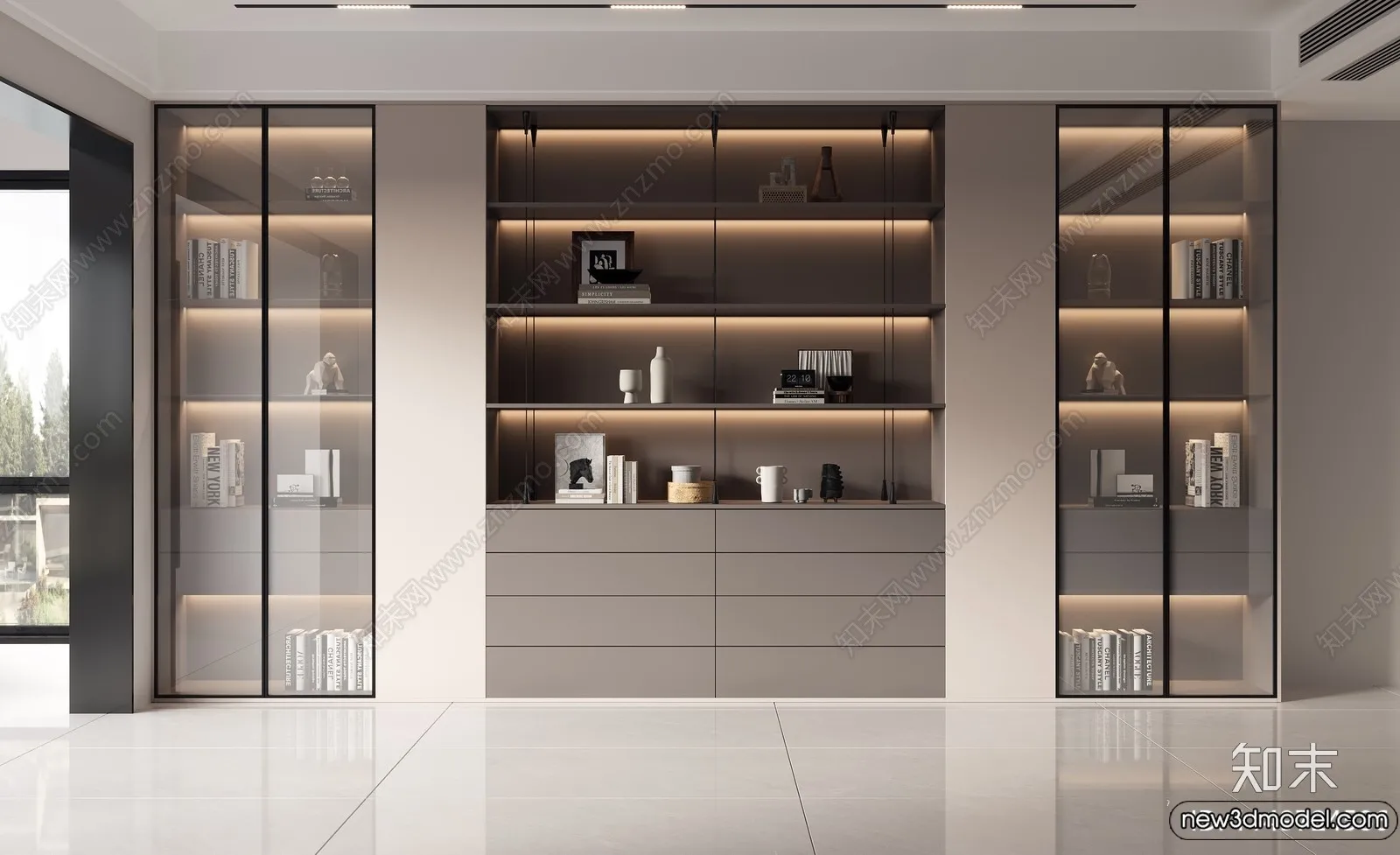 Book Case 3D Furniture Models - Interior 3D Model - 067